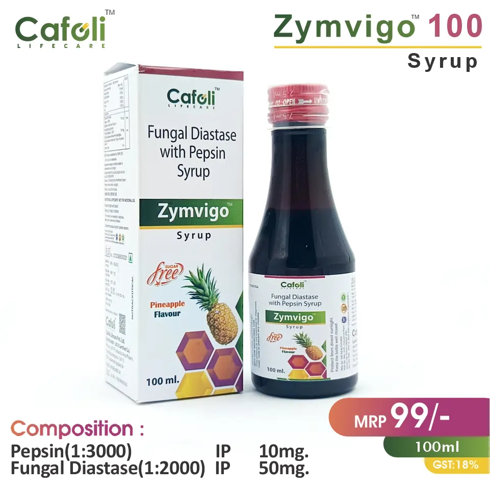 Pepsin 10mg + Fungal Diastase 50mg Syrup | Digestive Enzyme Segment | Best Price for PCD Pharma Franchise